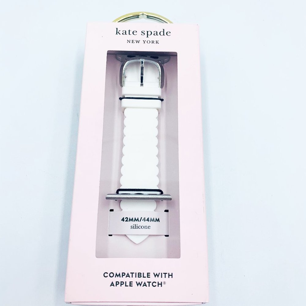 Kate Spade Apple Watch Band White Scalloped